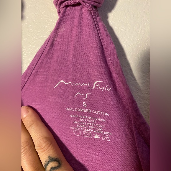 NWOT | Hooters Tank Top | Purple | Elastic Waist | Size Small - Picture 3 of 6